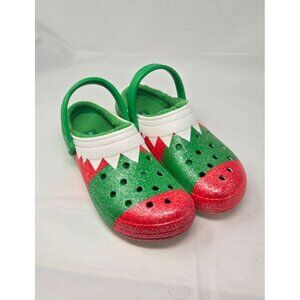 Crocs Christmas Fur Lined Elf Classic Lined Clogs Shoes Size Men 13